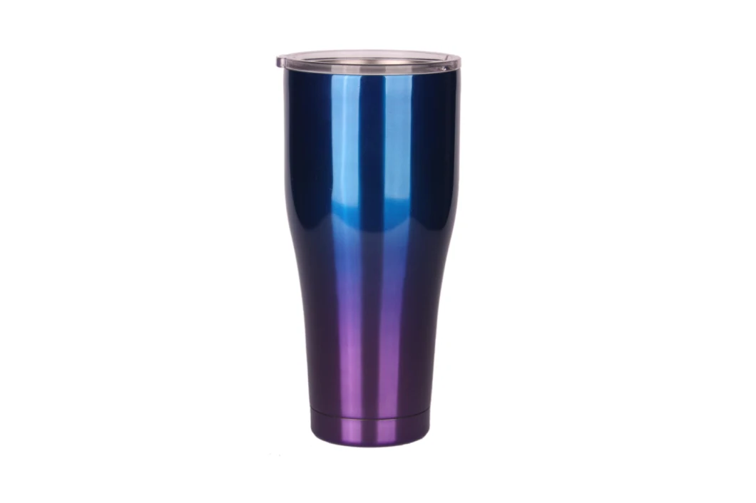 Dazzle Thermos Mug Progressive Color Changing Car Cup Double Layer Stainless Steel Cup - Blue