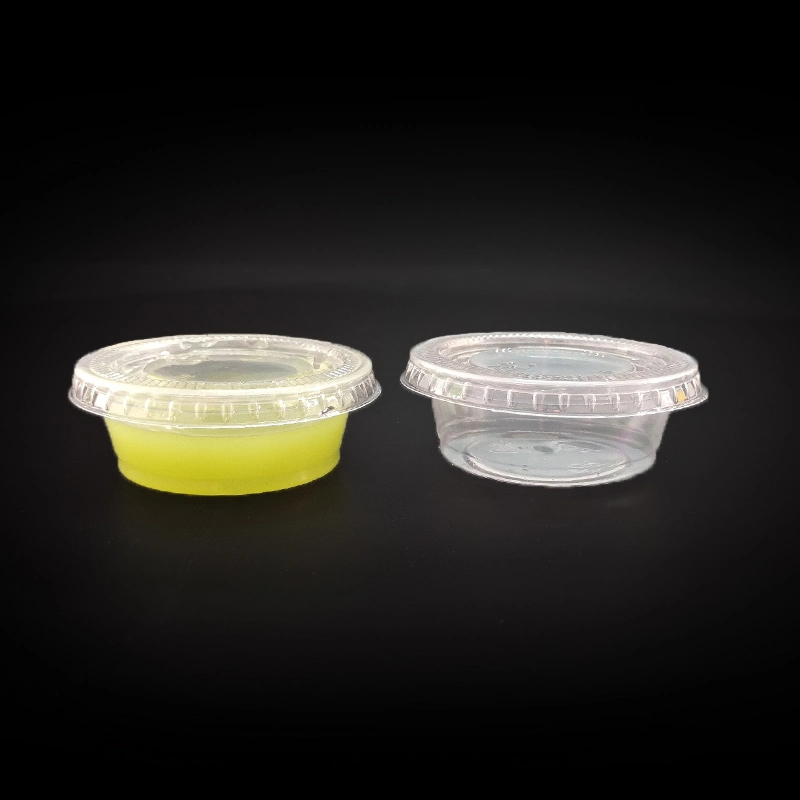 2oz High Transparency Clear Color Plastic Disposable Portion Cups with Lids, Souffle Cups, Jello Shot Cups, PP Souffle Condiment Tasse Cups with Pet Lids