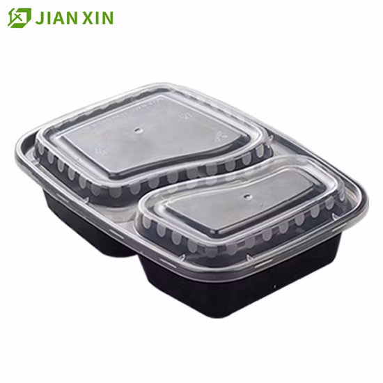 環境に優しく生分解性の使い捨てプラスチック製蓋付きテイクアウト食品容器