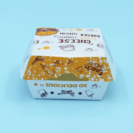 卸売ハンバーガー食品宅配ボックス紙食品ボックス冷凍食品ボックス紙ボックス電気ランチボックスファーストフードチェーフィングディッシュ