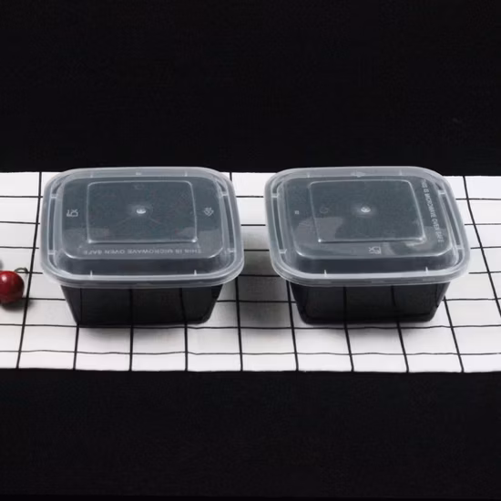 カスタム印刷された使い捨て PP プラスチック電子レンジ対応テイクアウト弁当箱